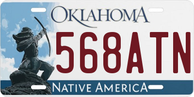 OK license plate 568ATN