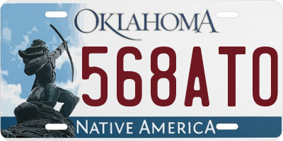 OK license plate 568ATO