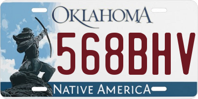 OK license plate 568BHV