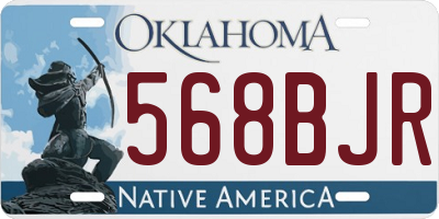 OK license plate 568BJR