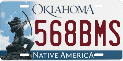 OK license plate 568BMS