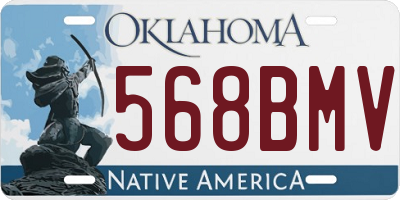 OK license plate 568BMV