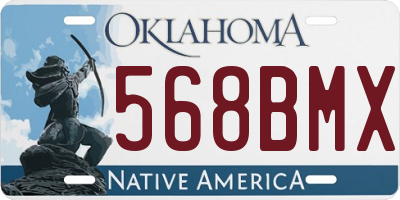 OK license plate 568BMX