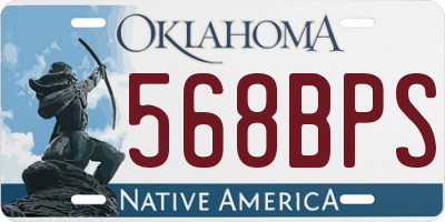 OK license plate 568BPS