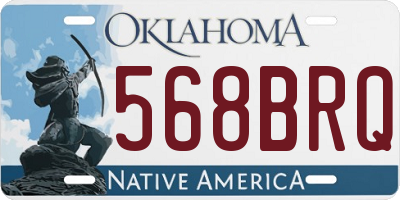 OK license plate 568BRQ