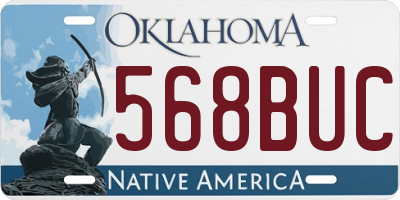 OK license plate 568BUC