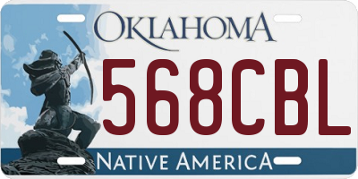 OK license plate 568CBL
