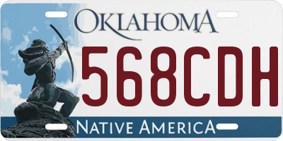 OK license plate 568CDH