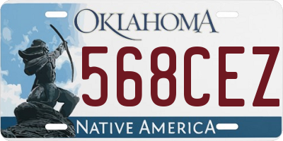 OK license plate 568CEZ