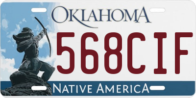 OK license plate 568CIF