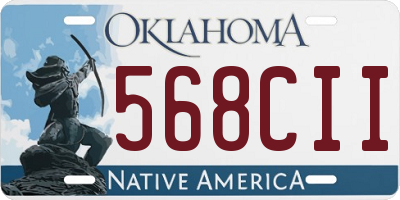 OK license plate 568CII
