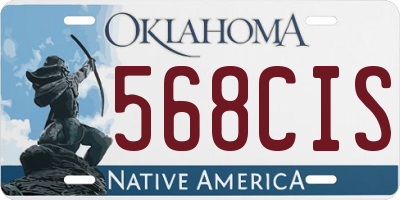 OK license plate 568CIS