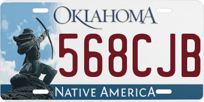 OK license plate 568CJB