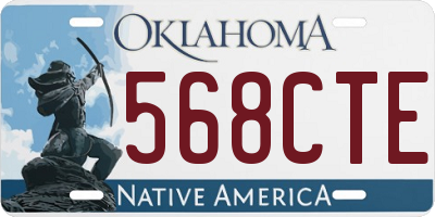 OK license plate 568CTE