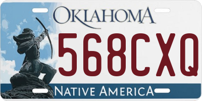OK license plate 568CXQ