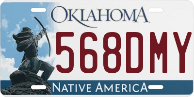 OK license plate 568DMY