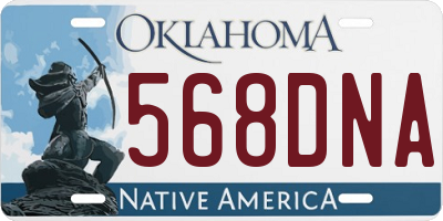 OK license plate 568DNA