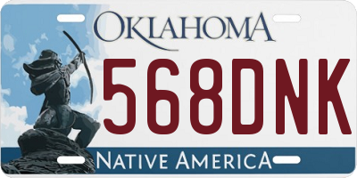 OK license plate 568DNK