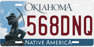 OK license plate 568DNQ