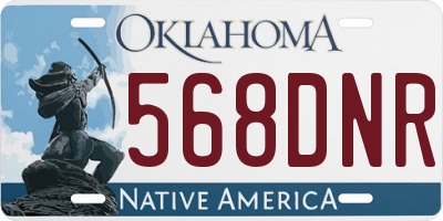 OK license plate 568DNR