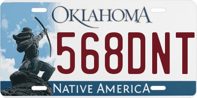 OK license plate 568DNT