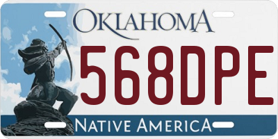OK license plate 568DPE