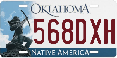 OK license plate 568DXH