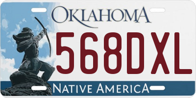 OK license plate 568DXL