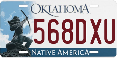 OK license plate 568DXU