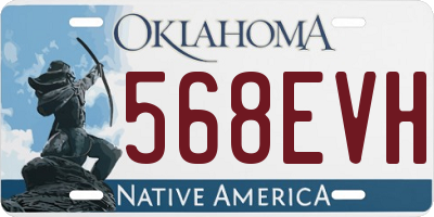 OK license plate 568EVH