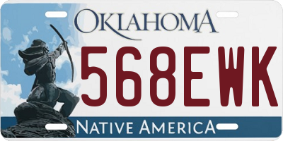 OK license plate 568EWK