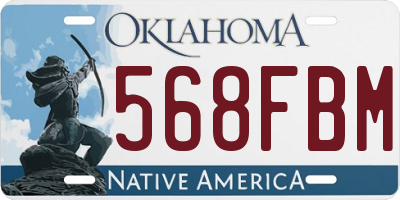 OK license plate 568FBM