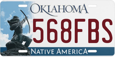 OK license plate 568FBS