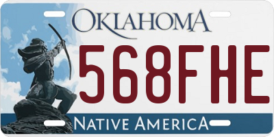 OK license plate 568FHE