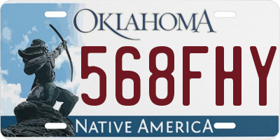 OK license plate 568FHY