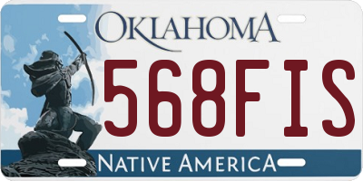 OK license plate 568FIS