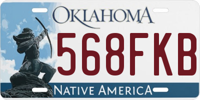 OK license plate 568FKB