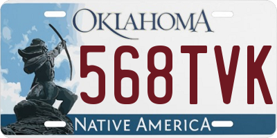 OK license plate 568TVK
