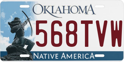 OK license plate 568TVW