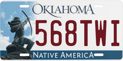 OK license plate 568TWI