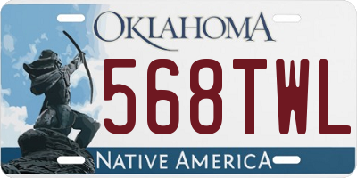 OK license plate 568TWL