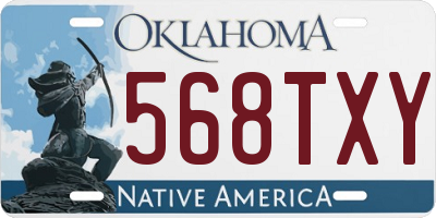 OK license plate 568TXY