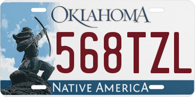 OK license plate 568TZL