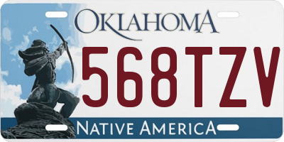 OK license plate 568TZV