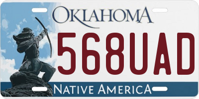 OK license plate 568UAD