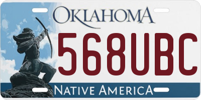 OK license plate 568UBC
