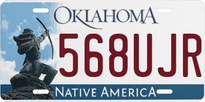 OK license plate 568UJR