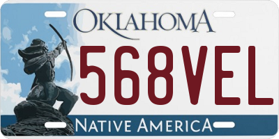 OK license plate 568VEL