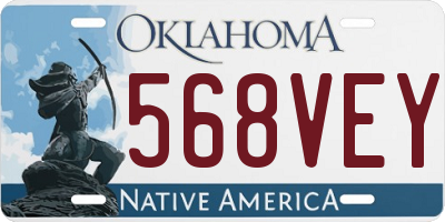 OK license plate 568VEY