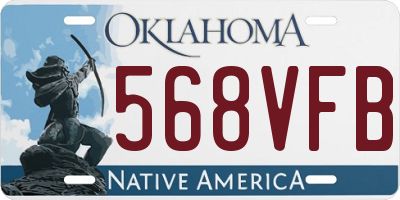 OK license plate 568VFB